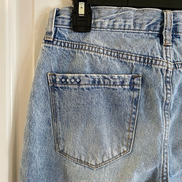 Blank NYC High Rise Tapered Lace Up Raw Hem Jeans - Picture 11 of 13